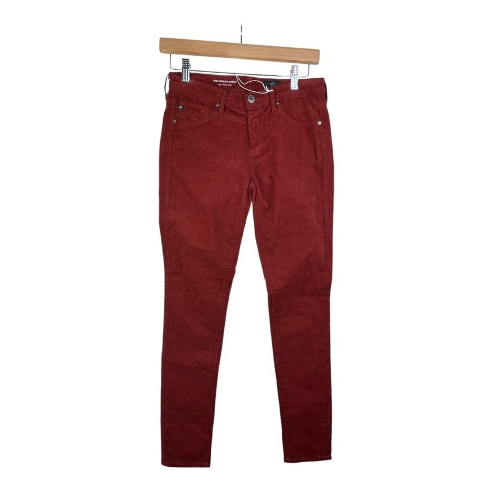 AG Adriano Goldschmied The Legging Ankle Super Skinny Ankle Size 25 NWT Red